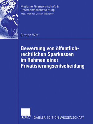 cover image of Bewertung von öffentlich-rechtlichen Sparkassen im Rahmen einer Privatisierungsentscheidung